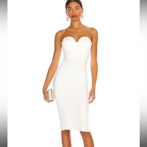 white midi dress
